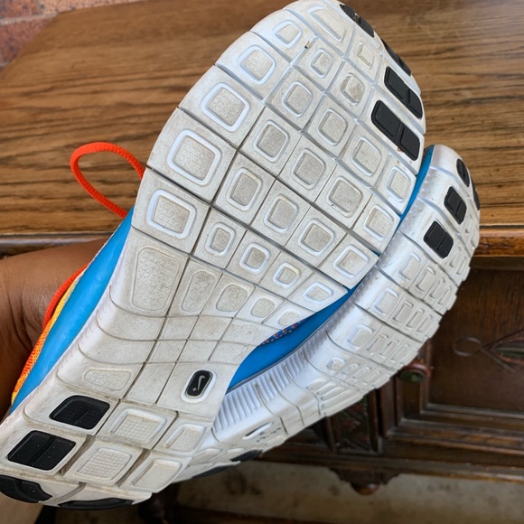 Nike free flyknit “team Orange blue glow” sneakers - Picture 4 of 10